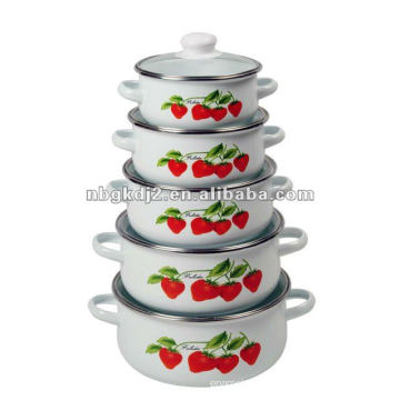 porcelain casserole set 673DG with glass lid